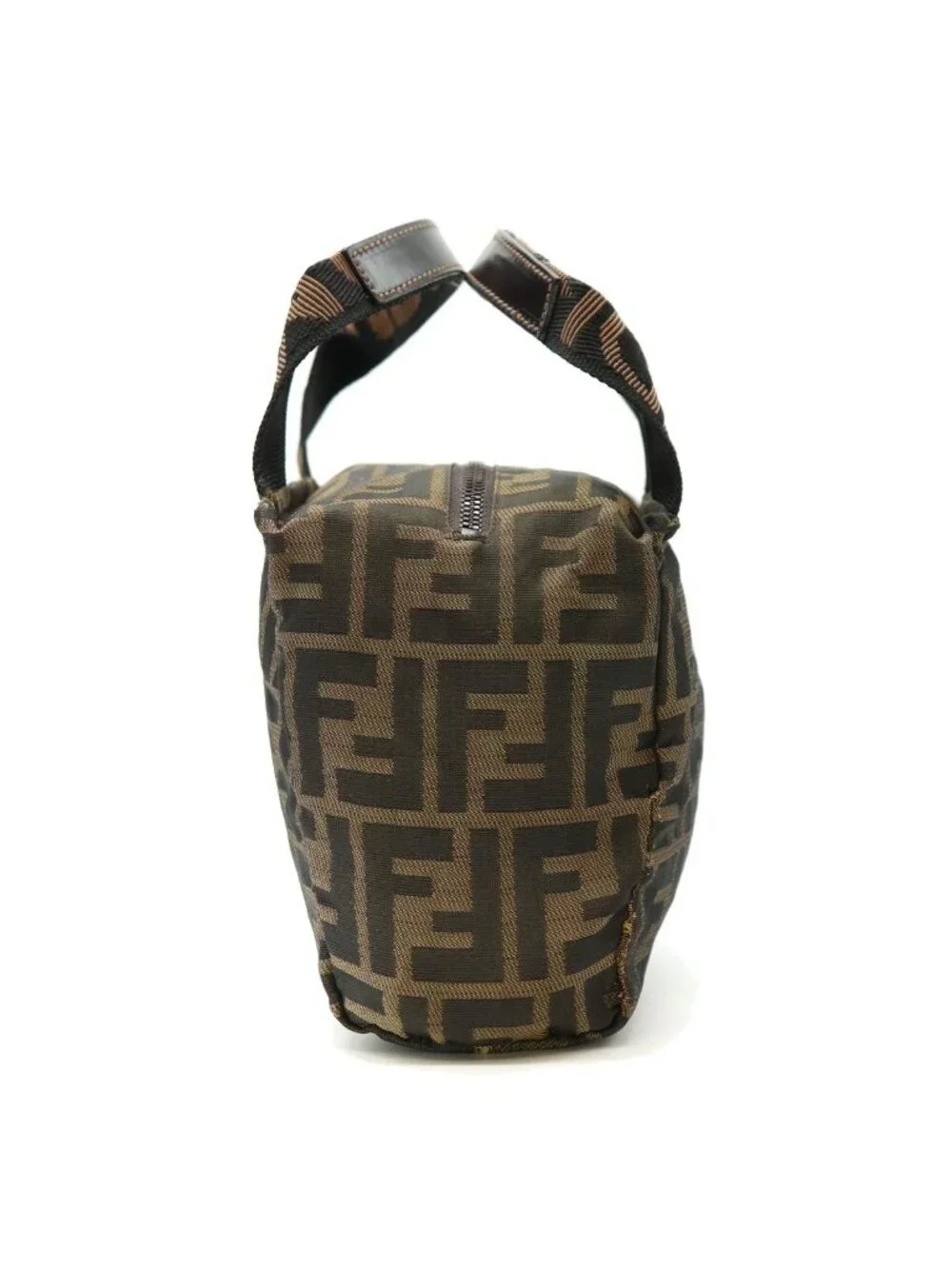Fendi Zucca Handbag Pouch Inventory Nylon Khaki